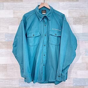 Weyerhaeuser Americas Pride Deerskin Chamois Shirt Blue Vintage 90s USA Mens XXL